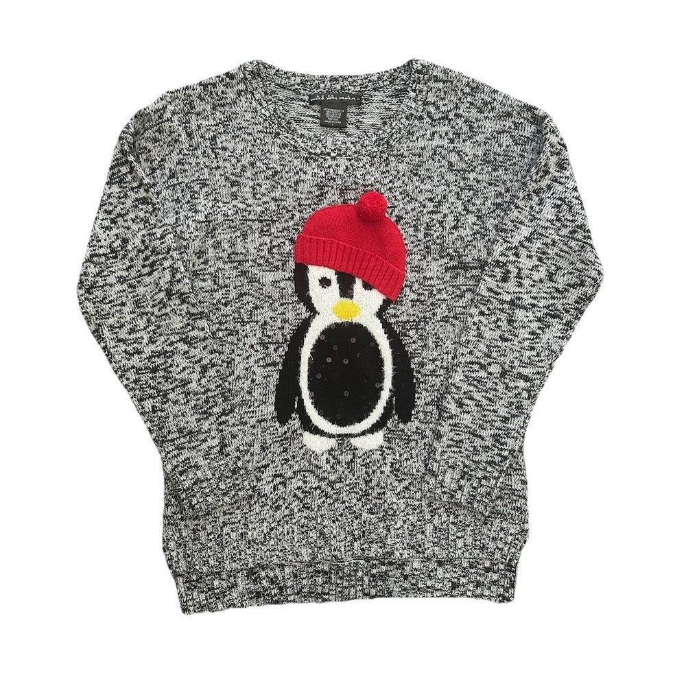 United States Sweaters Holiday Penguin Hat Ugly Christmas Sweater Gray Size‎ S